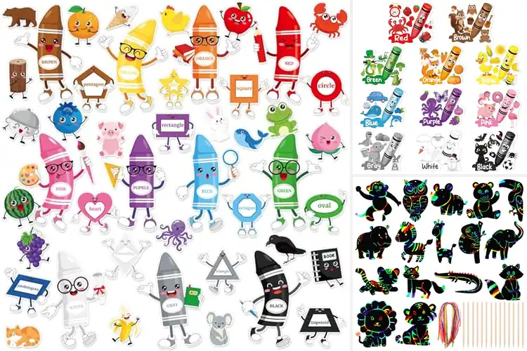 Detailed view of Best Animal Color Shapes Themes