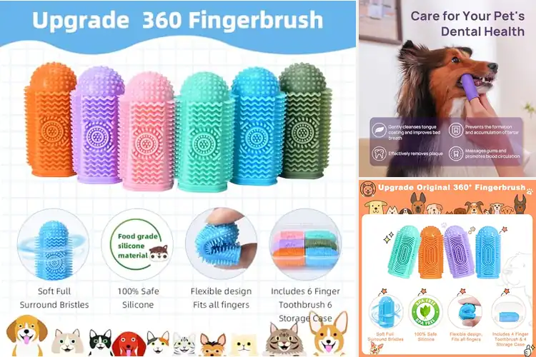 Detailed view of Best Durable Silicone Dog Toothbrush