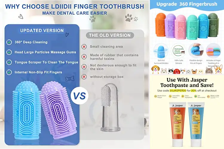 Detailed view of Best Finger Fit Dog Toothbrushes For Cats