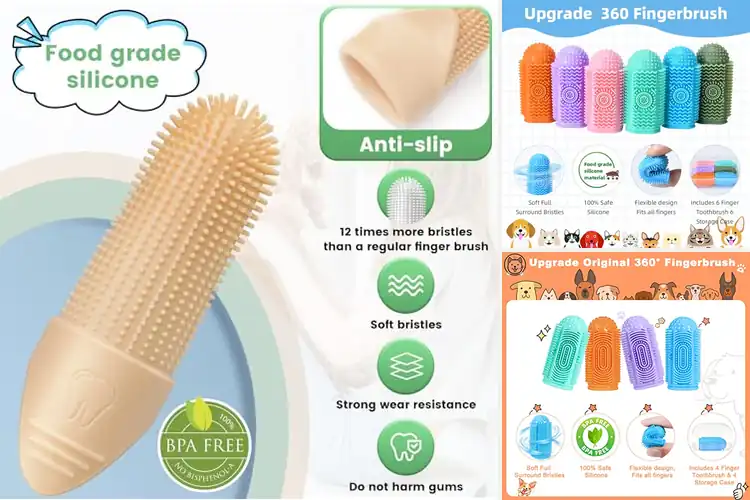 Detailed view of Best Food Grade Silicone Dog Toothbrushes