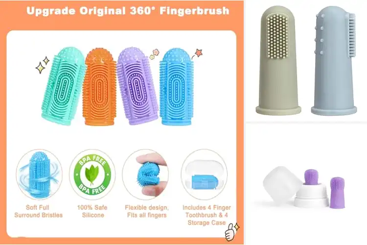 Detailed view of Best Food Grade Silicone Finger Toothbrushes