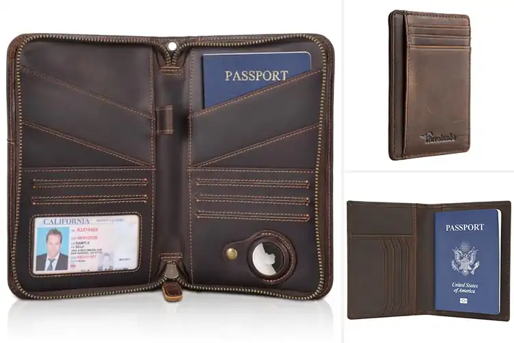 Detailed view of Best Leather Travel Wallet