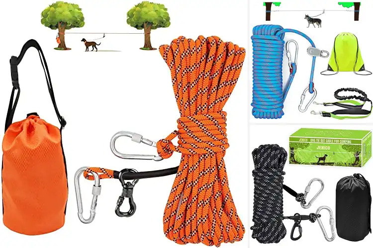 Detailed view of Best Portable Dog Tie Out System With Storage Bag