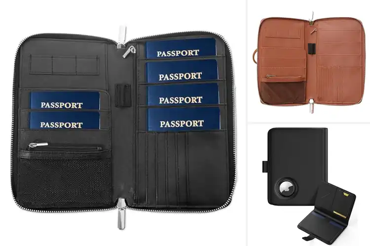 Detailed view of Best Premium Leather Travel Document Organizers