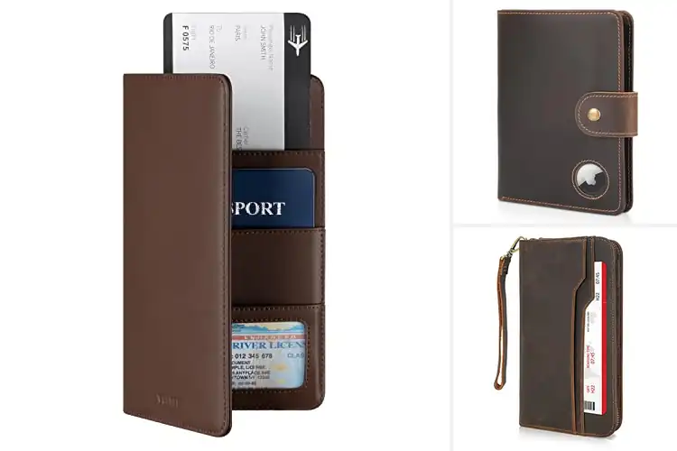 Detailed view of Best Premium Leather Travel Wallet Material