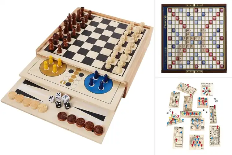 Detailed view of Best Wooden Travel Game Board
